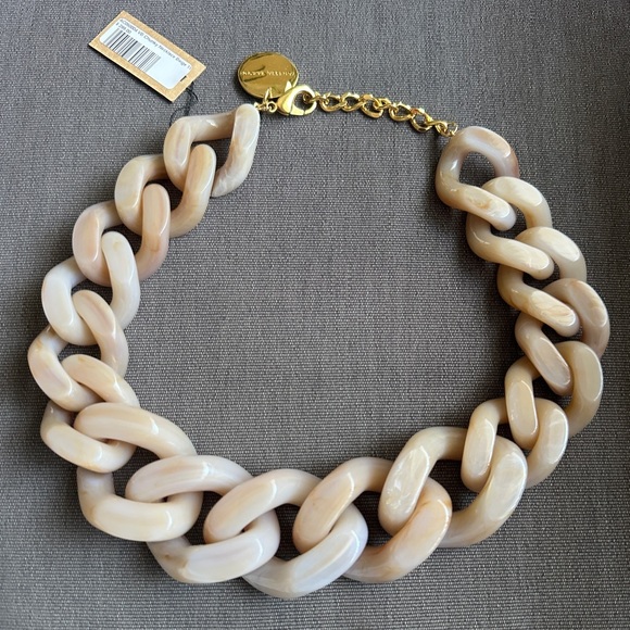 $200 RARE VANESSA BARONI CHUNKY NECKLACE - BEIGE - Picture 5 of 7